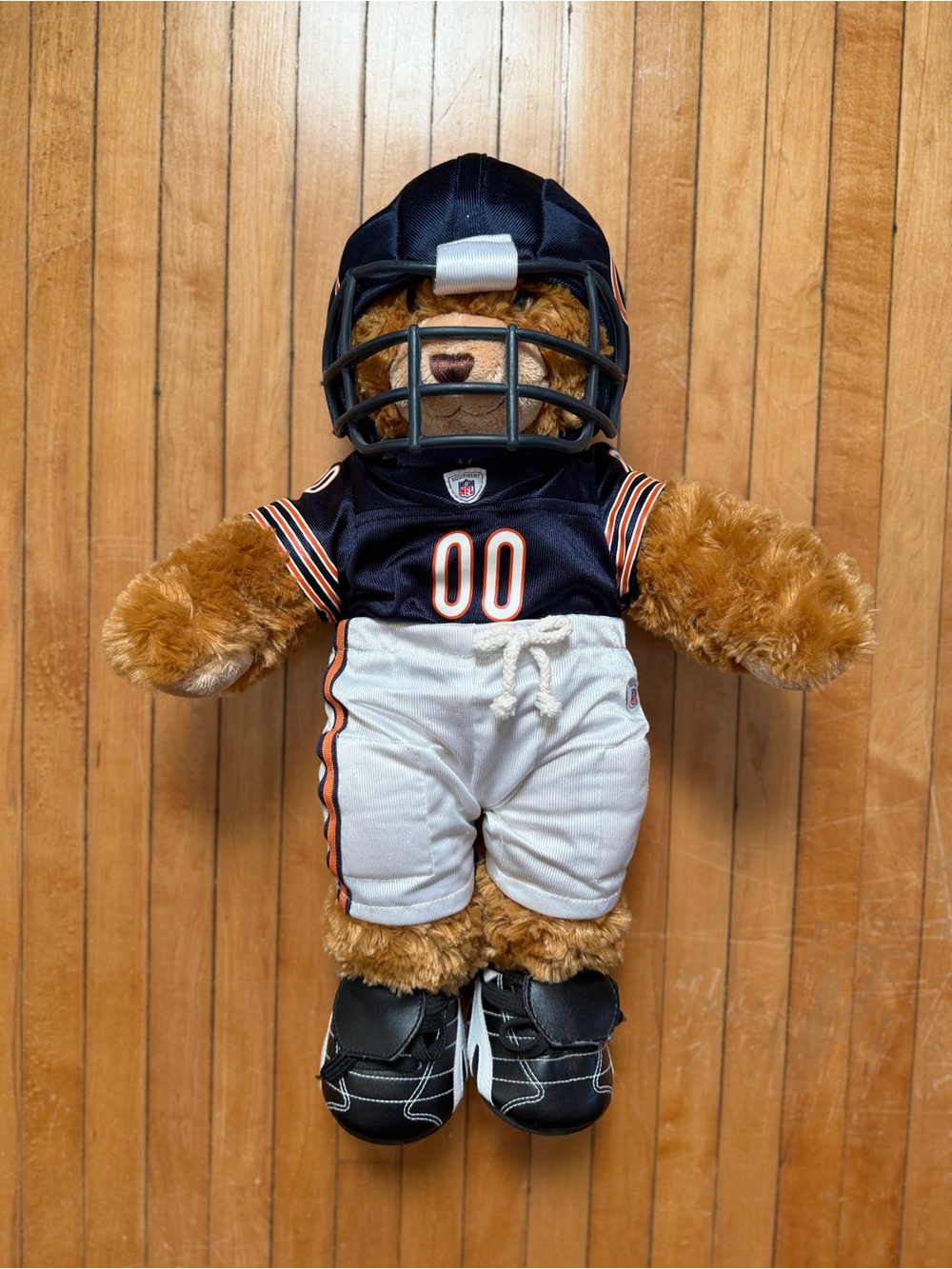 Vintage Build-A-Bear Chicago Bears NFL Plush 16" w/ Helmet, Uniform & Cleats